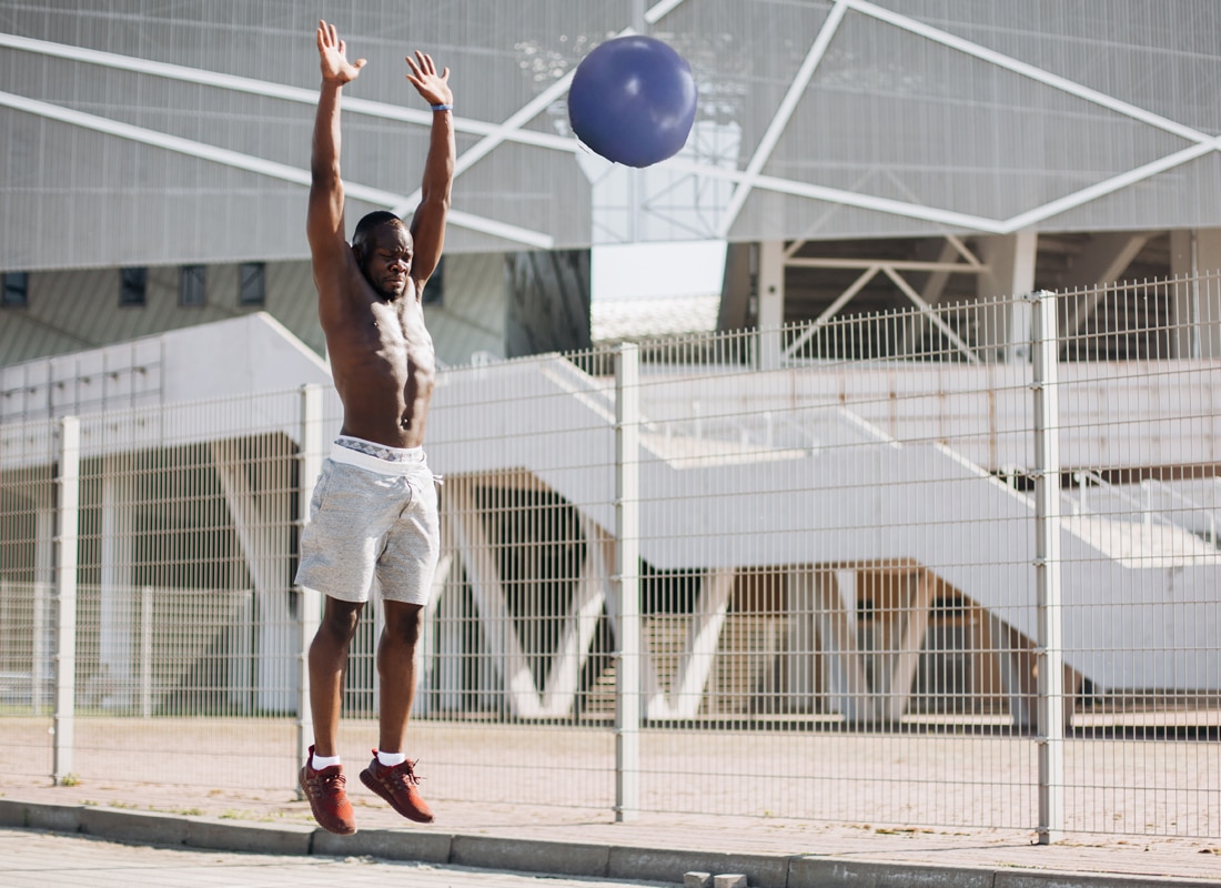 Burpees with Medicine Ball Toss